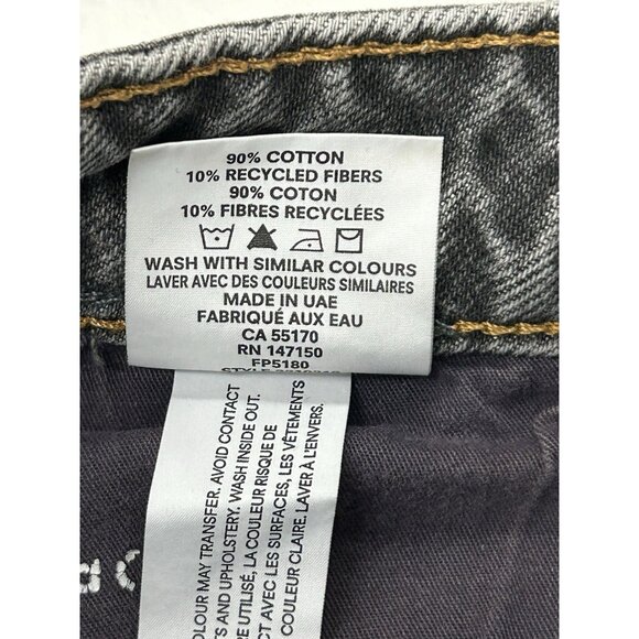 Frank And Oak Women’s Size 27 Nina Wide Leg Jambe Large Black Raw Frayed Hem - Picture 9 of 16